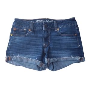 American Eagle Shortie Denim Shorts SZ 0‎